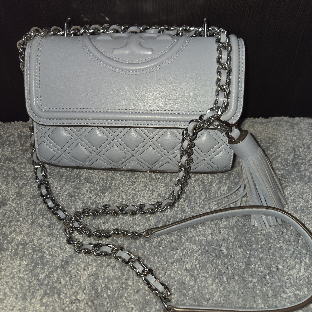 Tory Burch FLEMING CONVERTIBLE SHOULDER BAG  Soft Blue